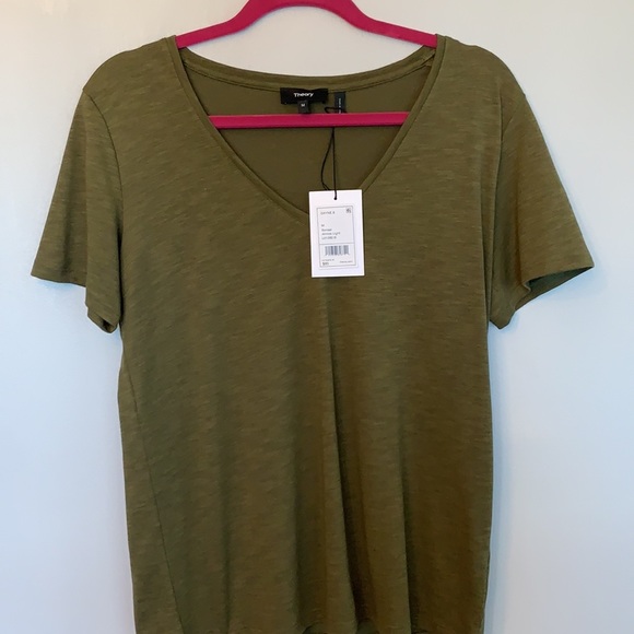 💕HP💕Theory women’s green v-neck T-shirt - Picture 3 of 8